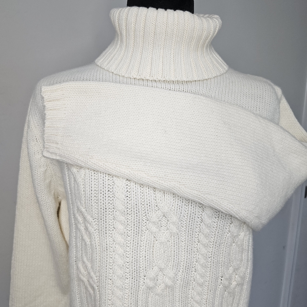 By Design/‎ woman’s/ ivory turtleneck sweater/ L - Picture 6 of 8